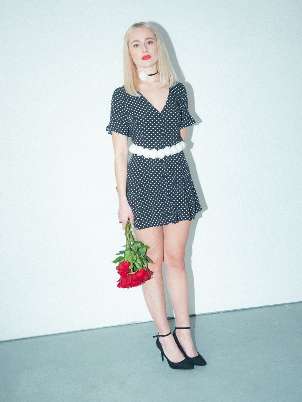 Jedwabny choker Bianca
