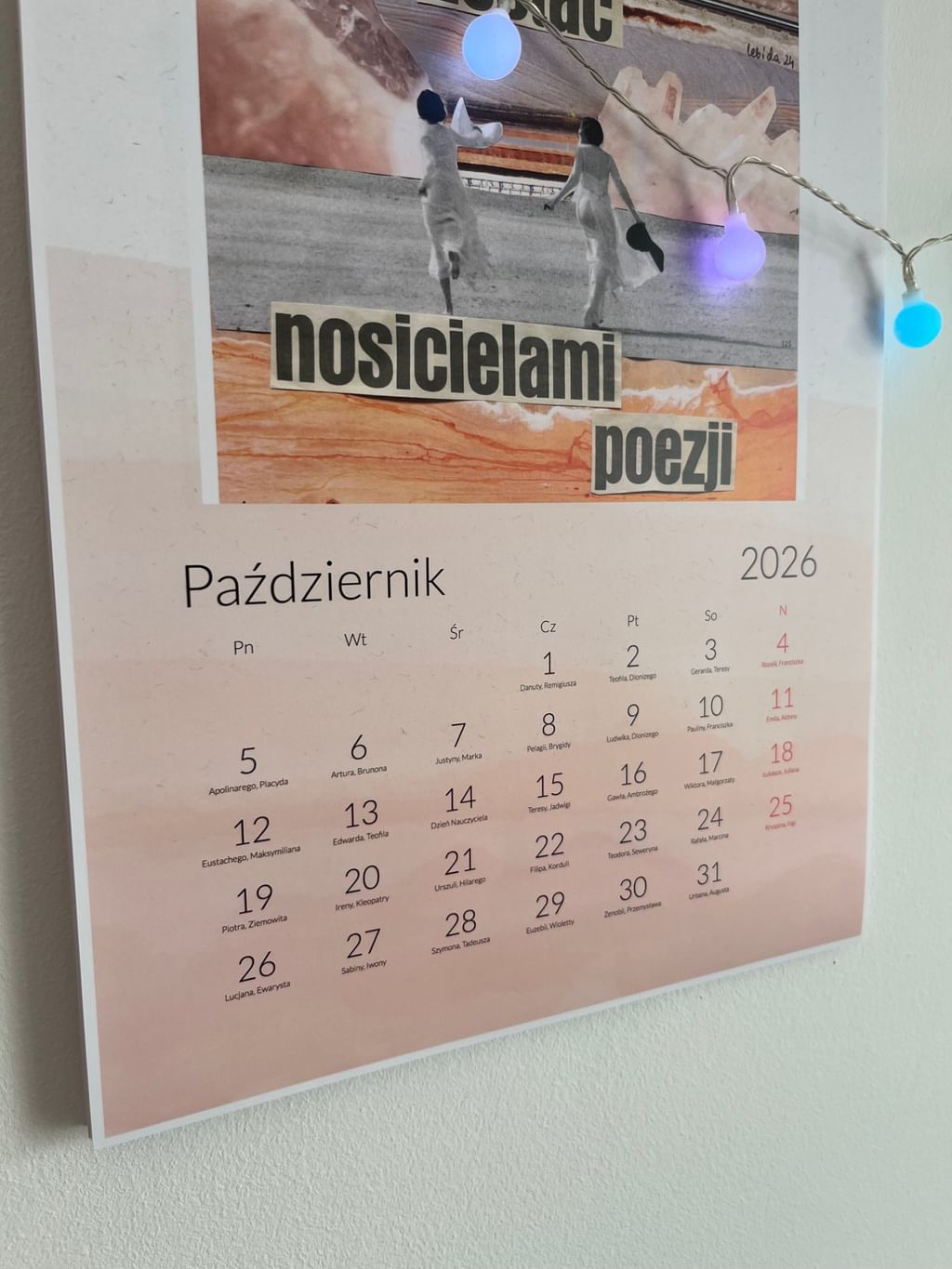 Kalendarz wiszący ścienny 2026 DUŻY