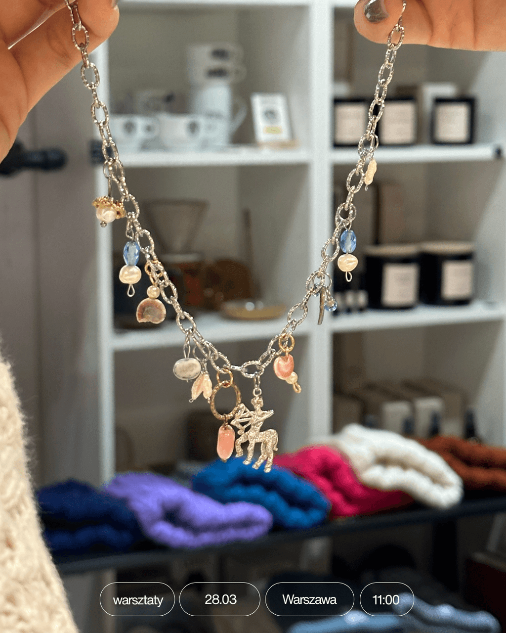 WARSZAWA Warsztaty upcykling biżuterii - naszyjnik/bransoletka z charmsami