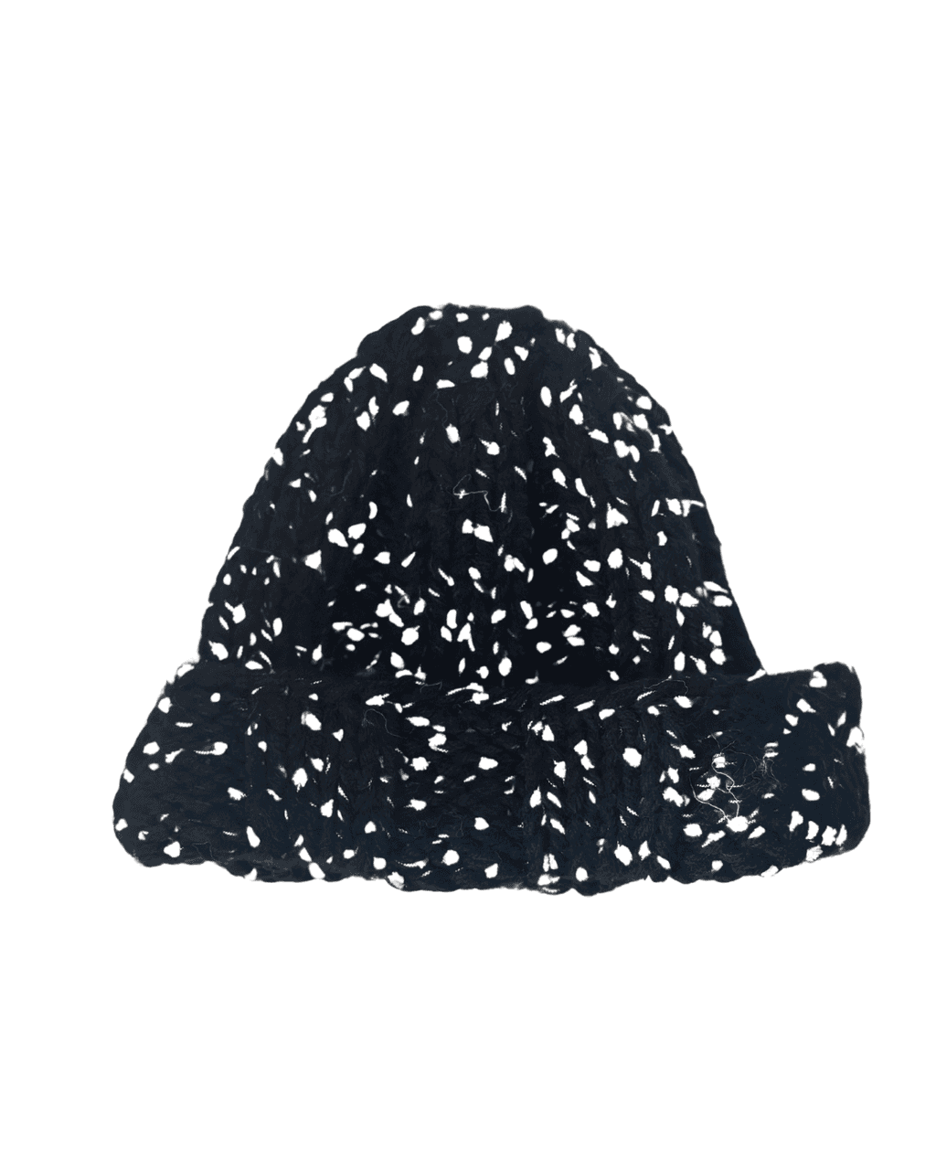 Czarna czapka z wełną