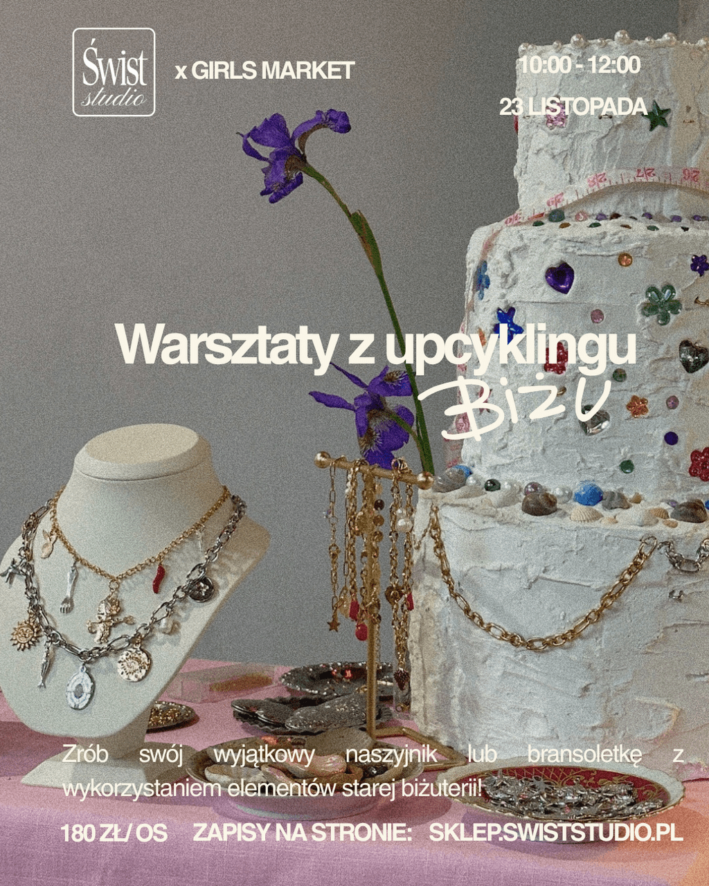Warsztaty Upcykling biżuterii - naszyjnik/ bransoletka z charmsami GIRLS MARKET