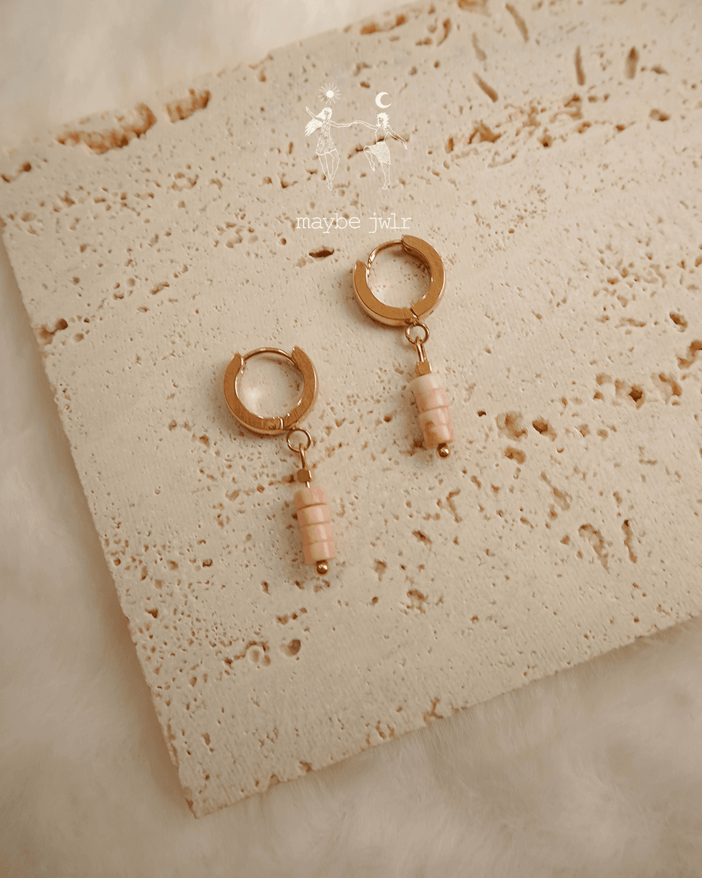 Kolczyki złote z jaspisem cesarskim