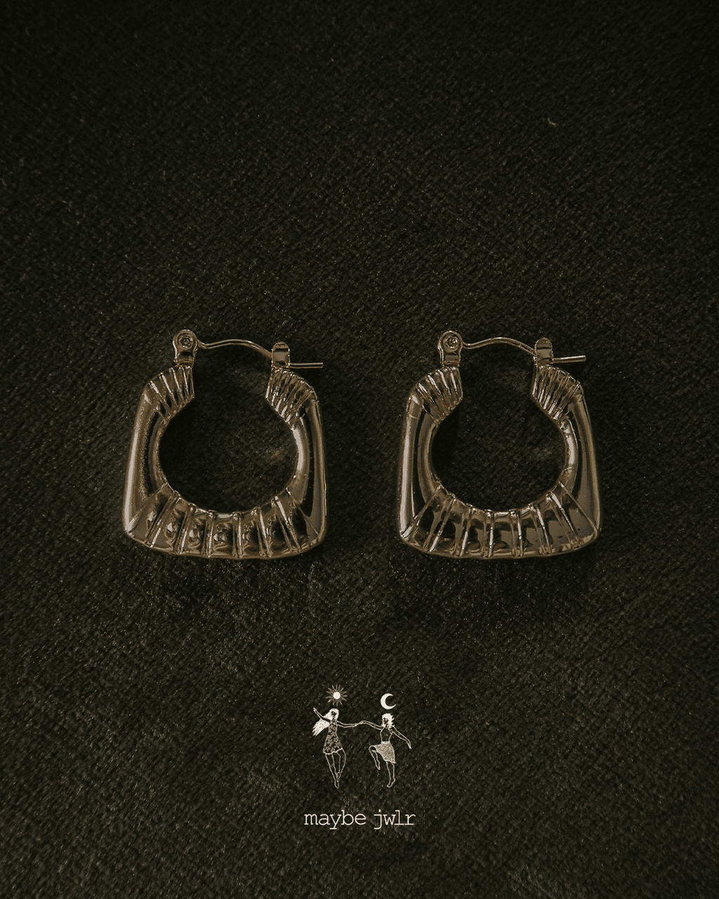 Kolczyki pozłacane Statement Hoops