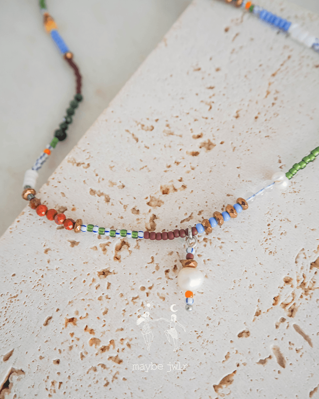 Kolorowy naszyjnik z kamieni naturalnych boho