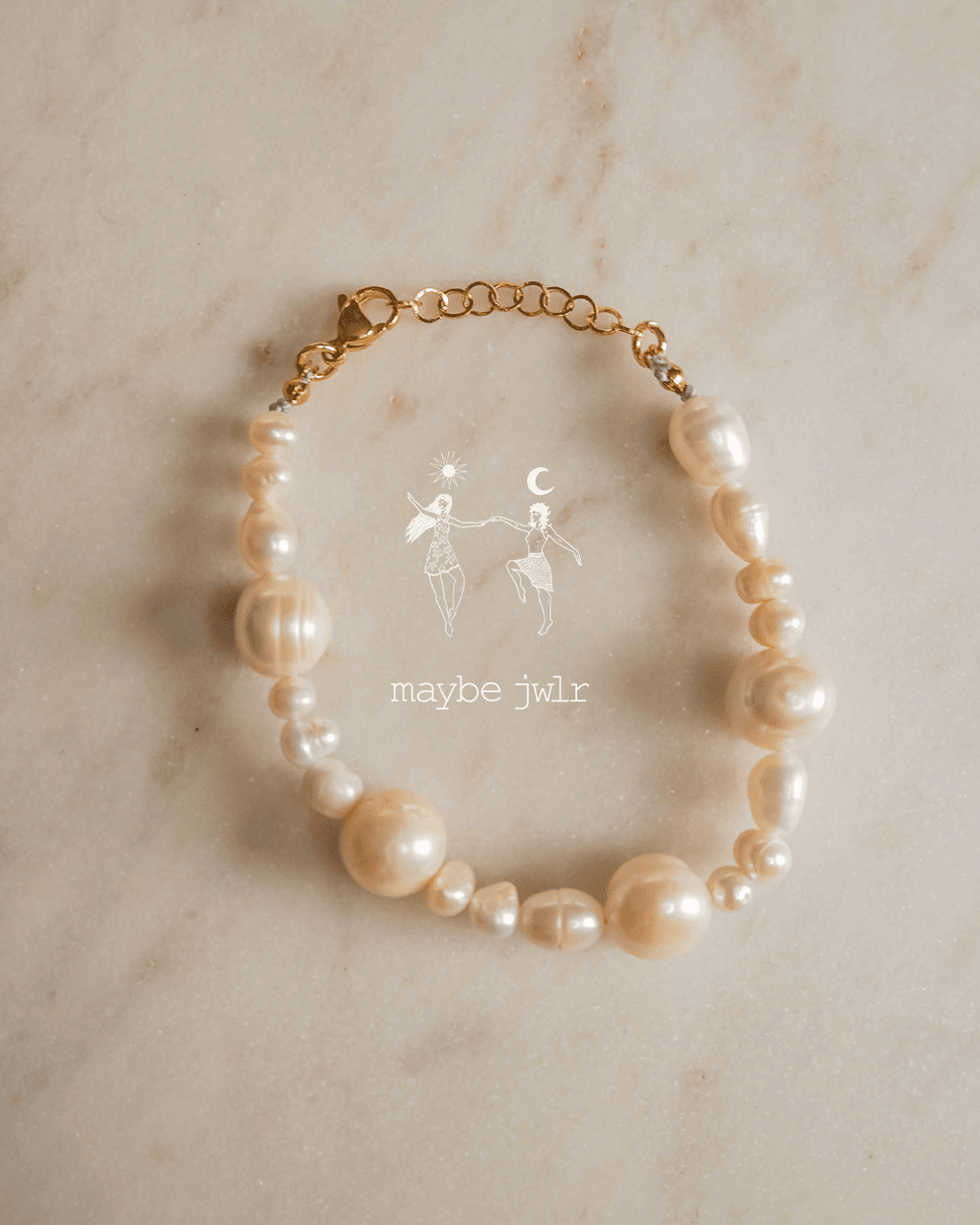 Bransoletka nieregularna z pereł barokowych