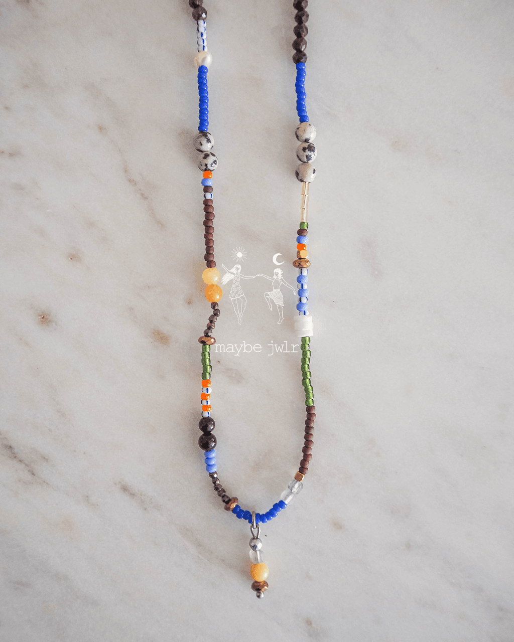 Kolorowy naszyjnik z kamieni naturalnych boho