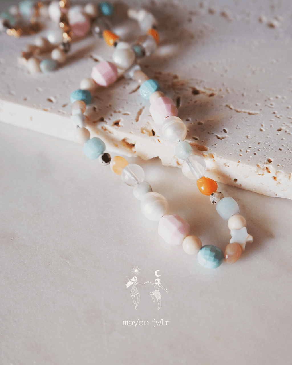 Choker Funky Amber z kamieni