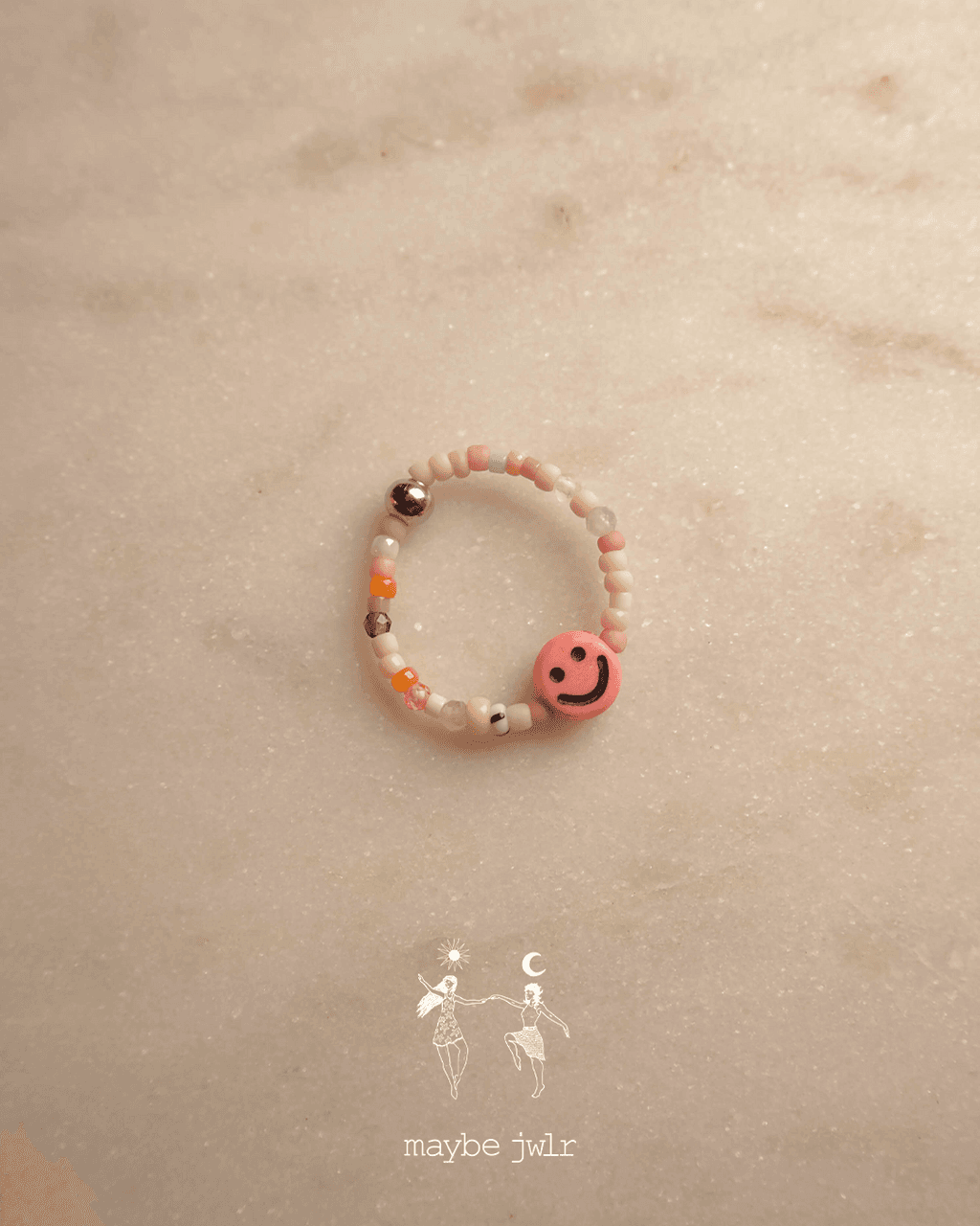 Pierścionek elastyczny z uśmieszkiem 61 mm  