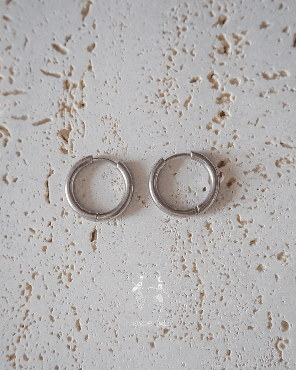 Kolczyki 2w1 srebrne rodochrozyt