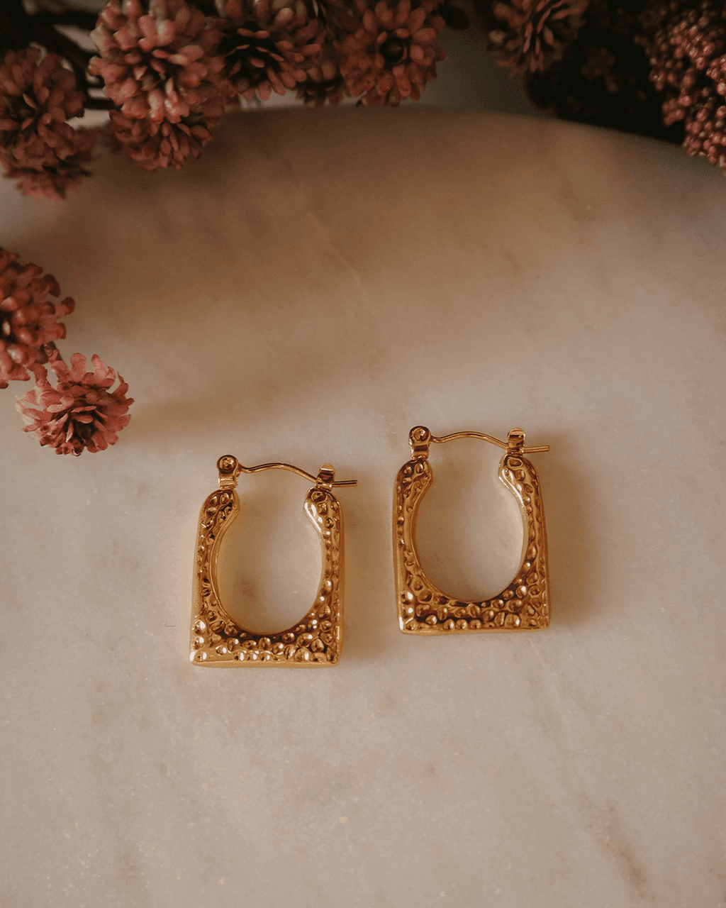 Kolczyki pozłacane Statement Hoops