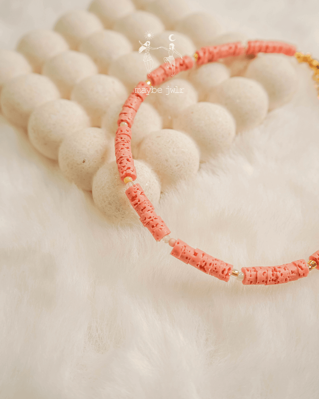 Bransoletka na nogę na kostkę z lawy wulkanicznej 