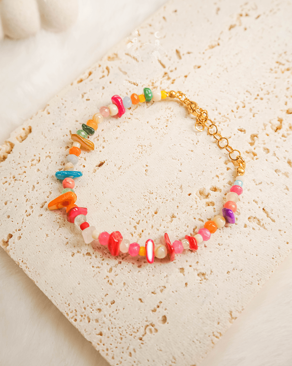 Bransoletka z nieregularnych kamieni   