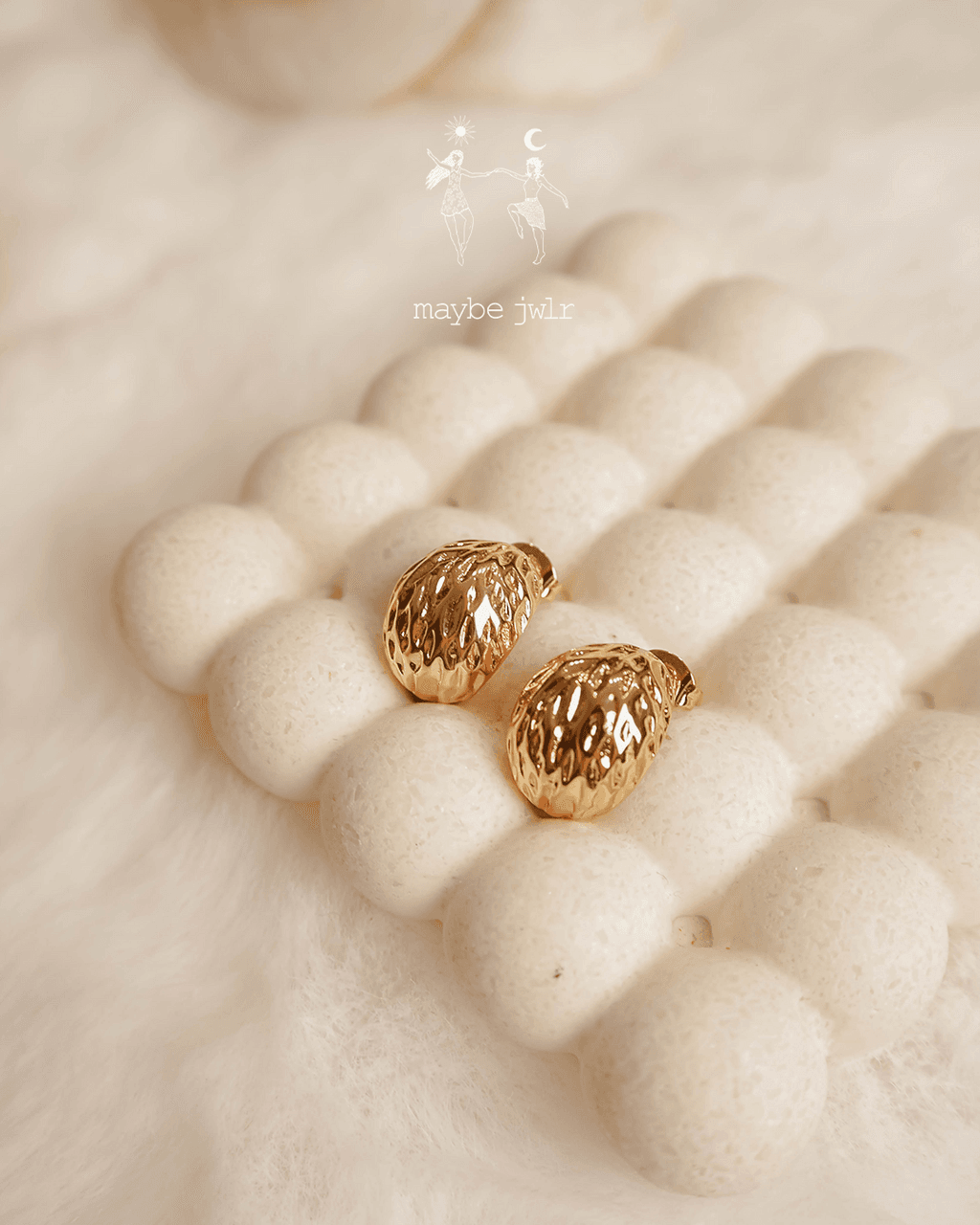 Kolczyki pozłacane Statement Hoops