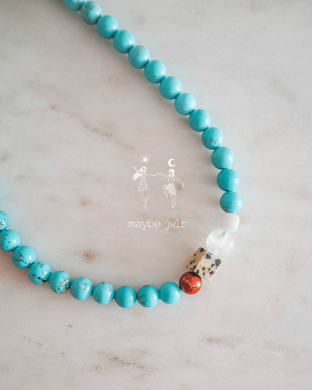 Choker z turkusowych kamieni