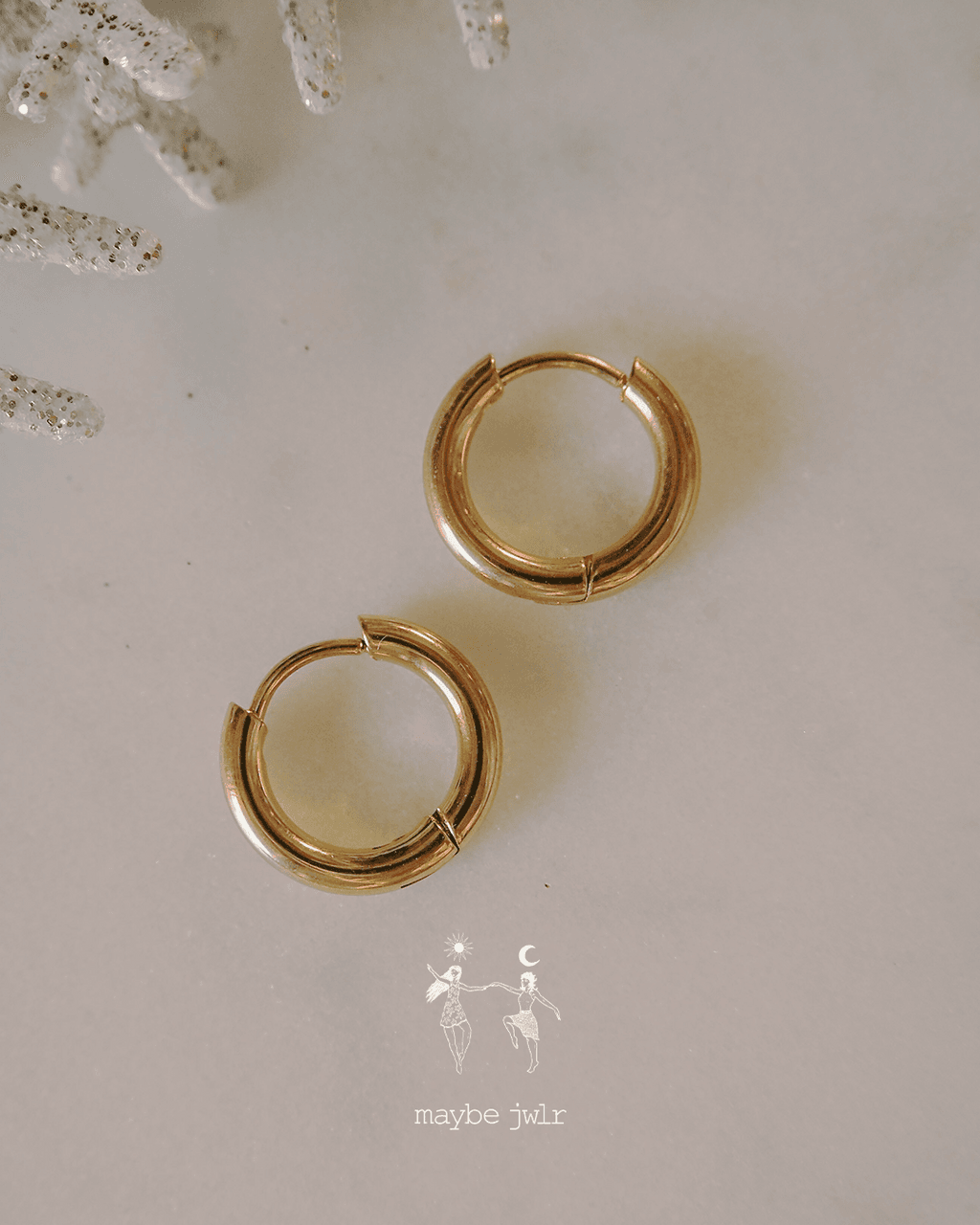 Kolczyki pozłacane kółeczka