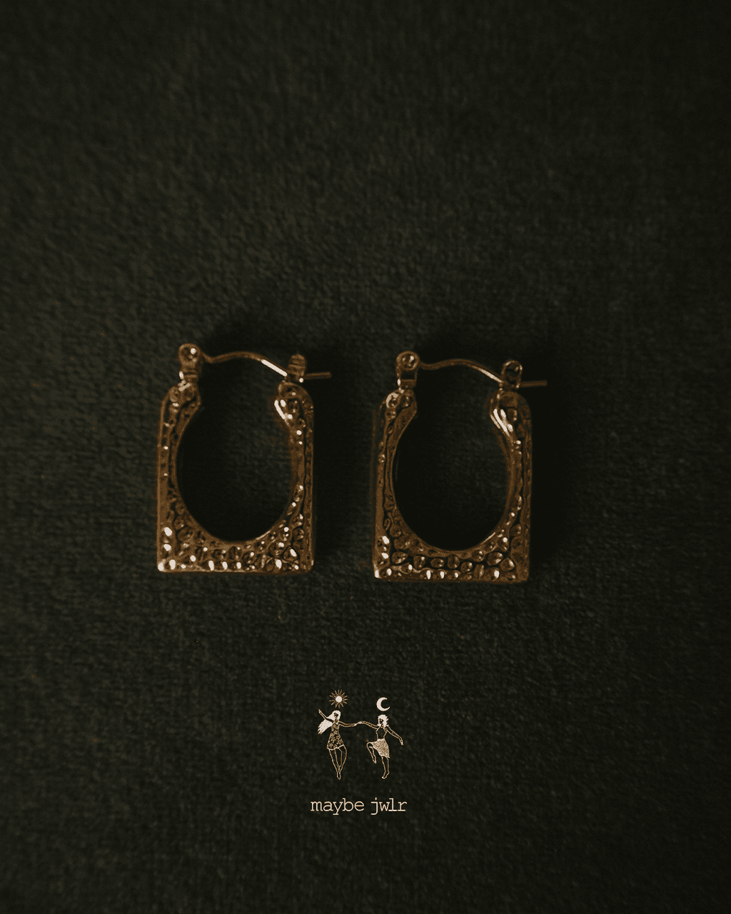 Kolczyki pozłacane Statement Hoops