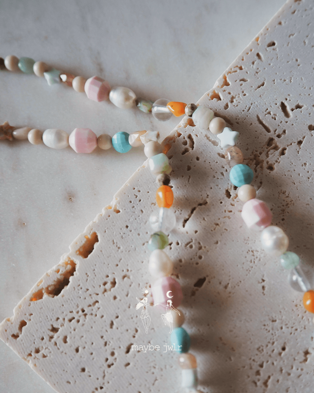 Choker Funky Amber z kamieni