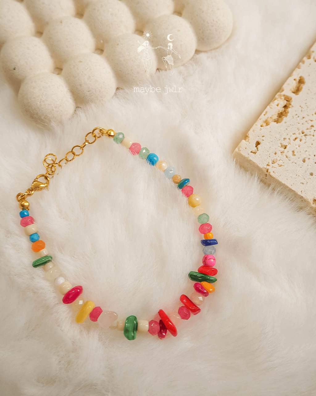 Bransoletka z nieregularnych kamieni