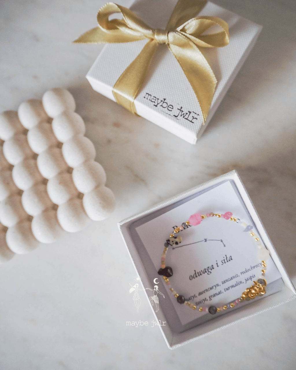 Bransoletka Zodiakalna z Naturalnych Kamieni Baran