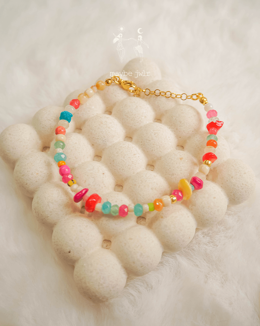 Bransoletka z nieregularnych kamieni  