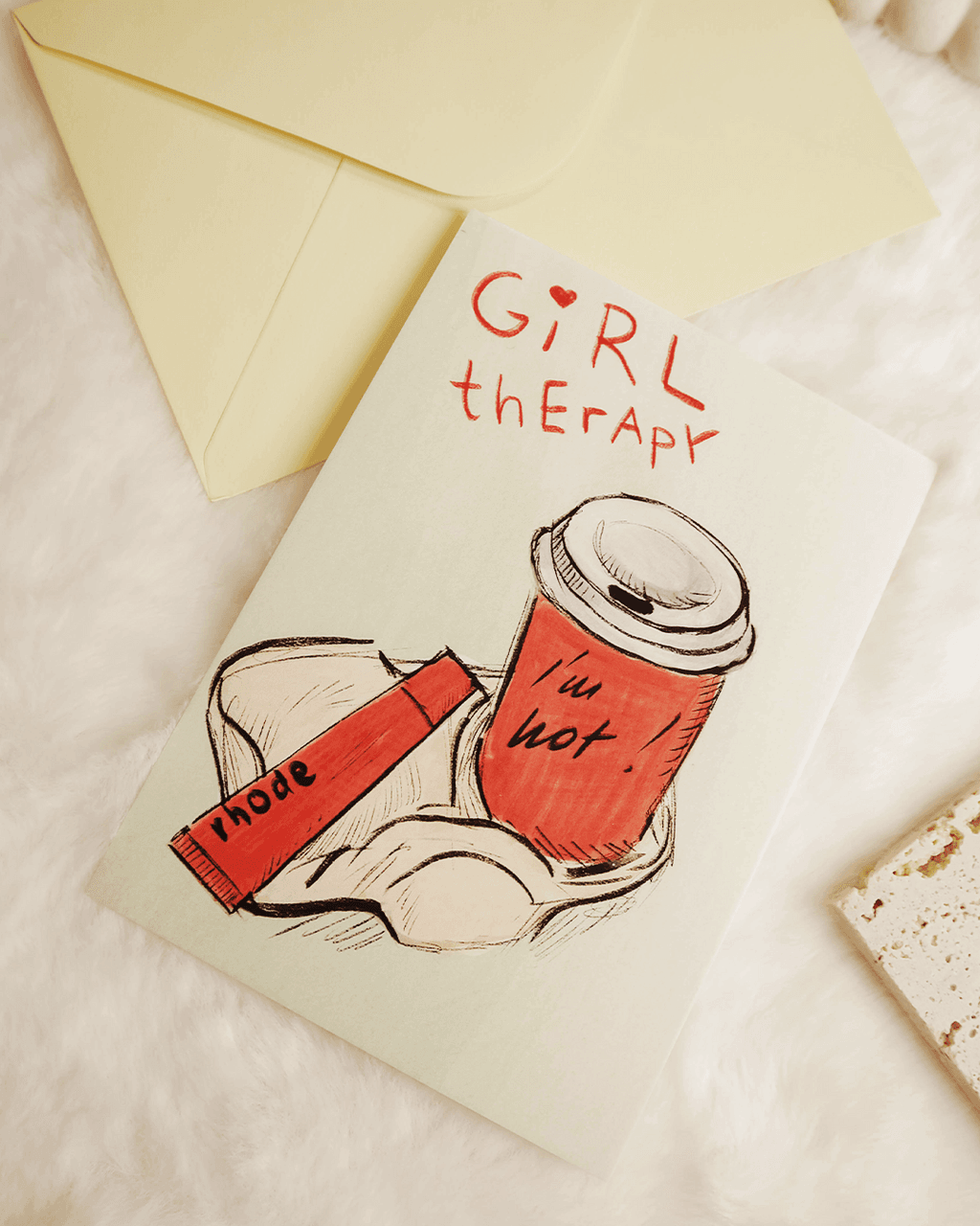 Pocztówka Ilustracja Girl Therapy