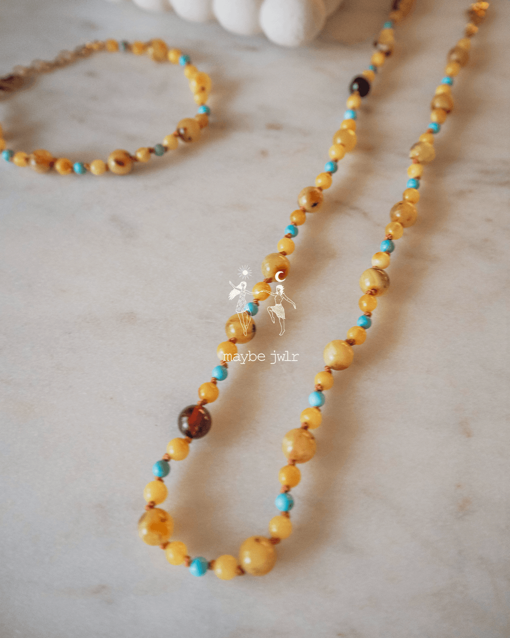 naszyjnik i bransoletka z kamieni naturalnych 