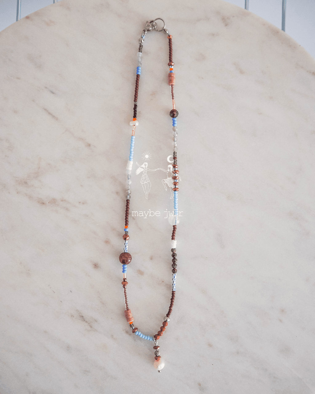 Kolorowy naszyjnik z kamieni naturalnych boho