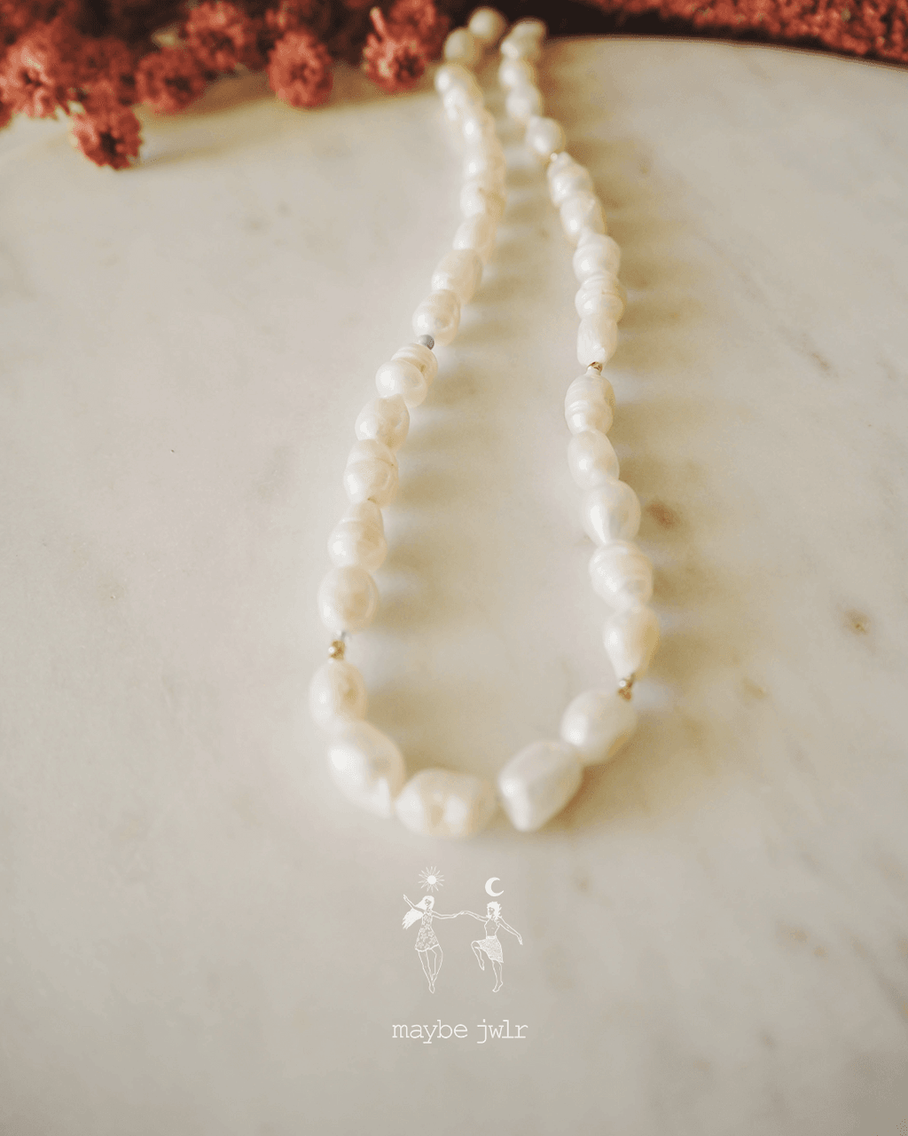 Naszyjnik z nieregularnych pereł