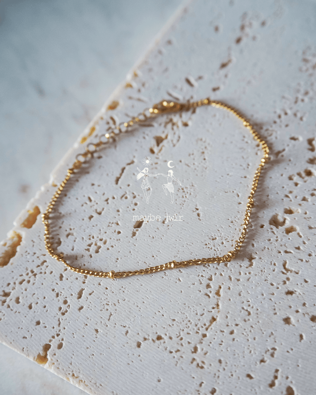 Bransoletka złota z kuleczkami