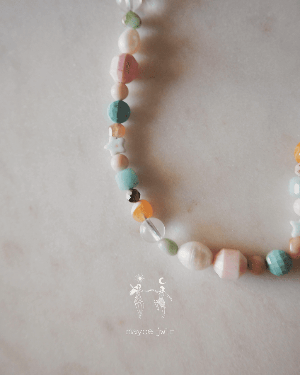 Choker Funky Amber z kamieni