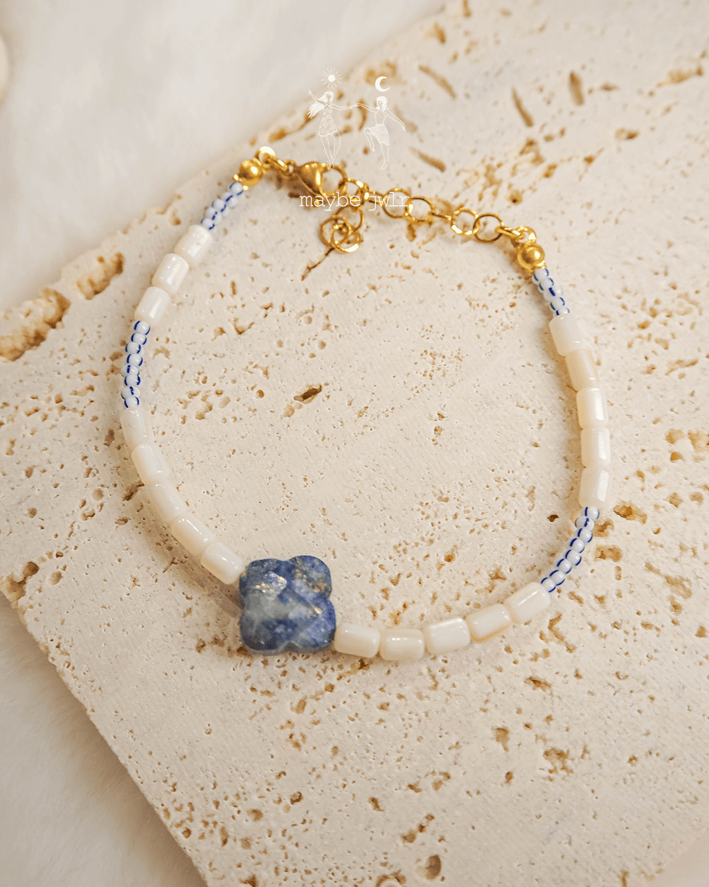 Bransoletka z muszli i lapis lazuli