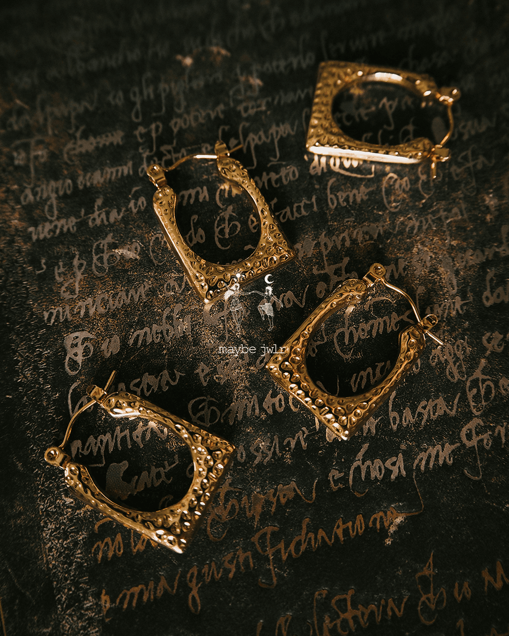 Kolczyki pozłacane Statement Hoops