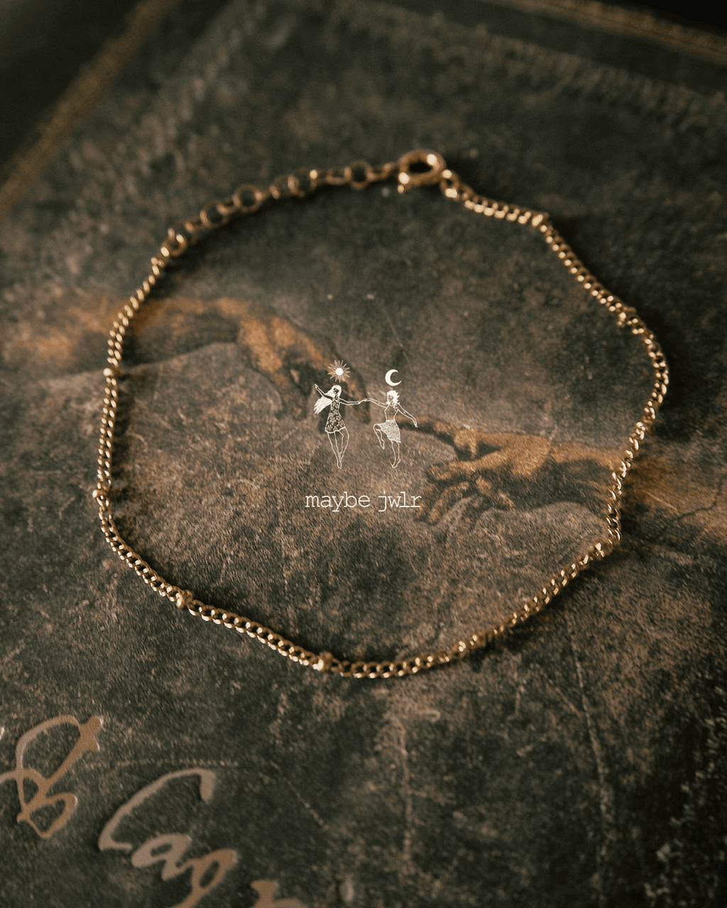 Bransoletka złota z kuleczkami