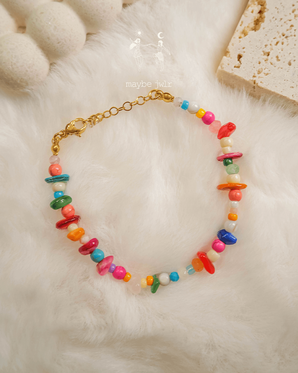 Bransoletka z nieregularnych kamieni