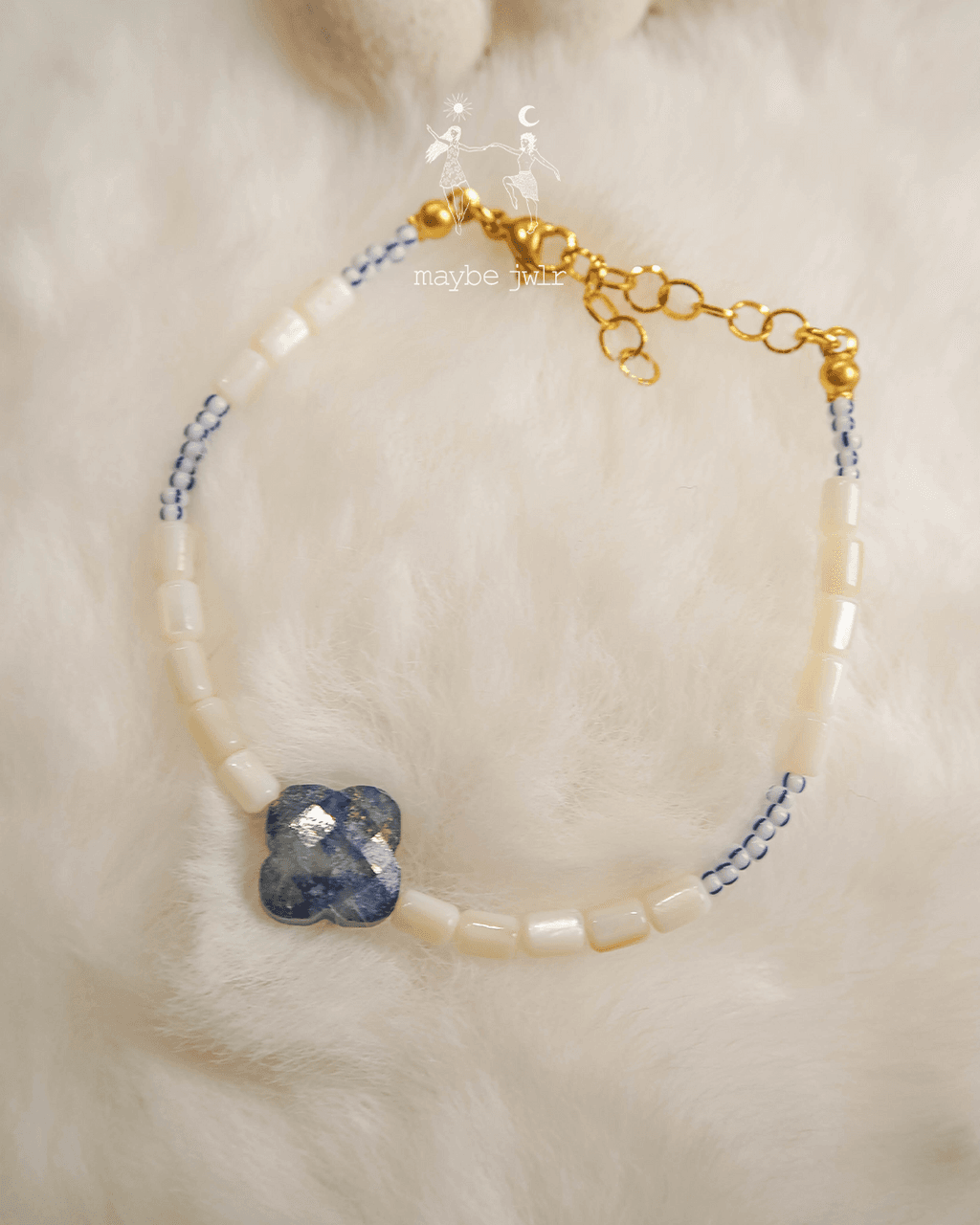 Bransoletka z muszli i lapis lazuli