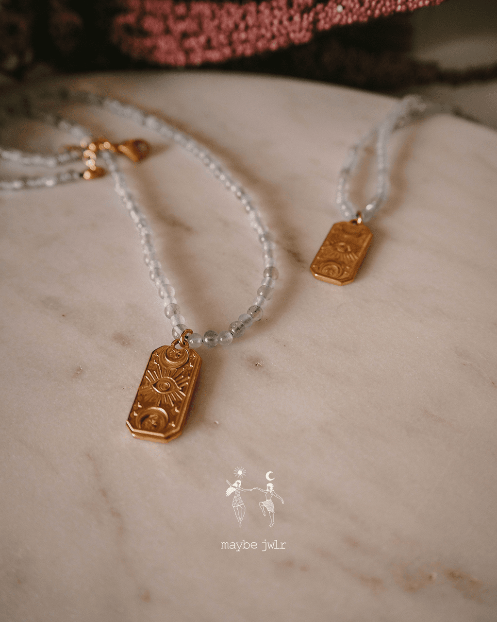 Naszyjnik Zorza Polarna z labradorytu