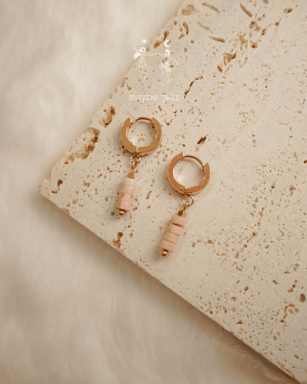 Kolczyki złote z jaspisem cesarskim