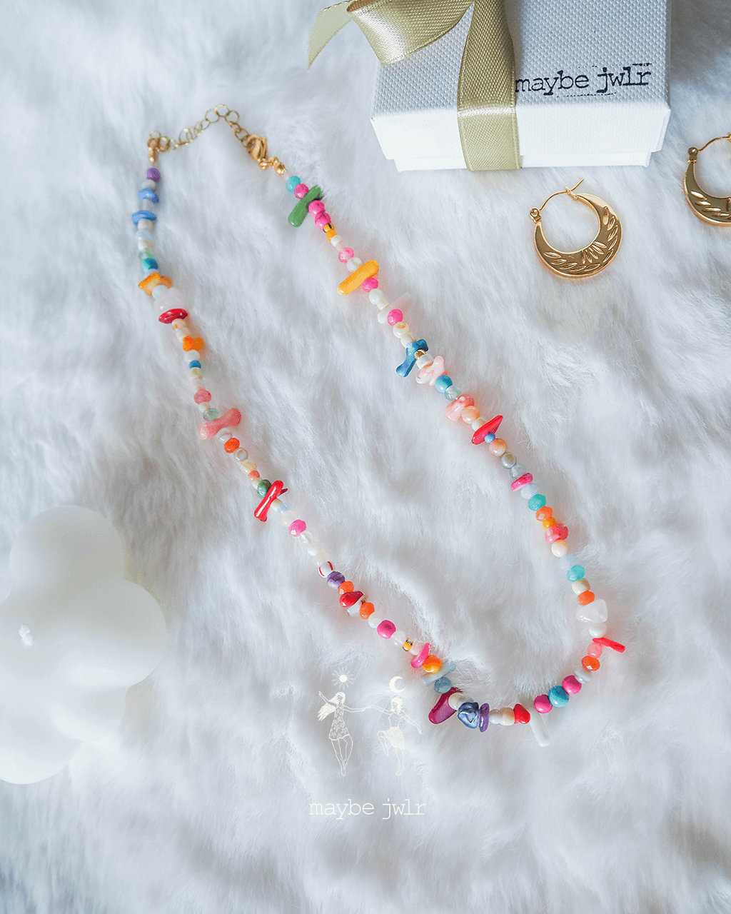 Naszyjnik z nieregularnych kamieni