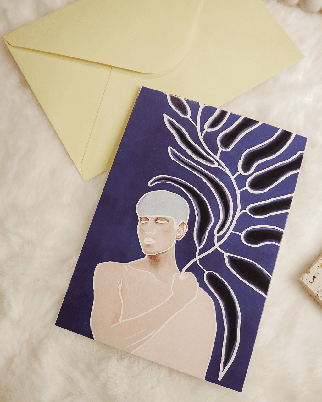 Pocztówka Ilustracja Mężczyzna