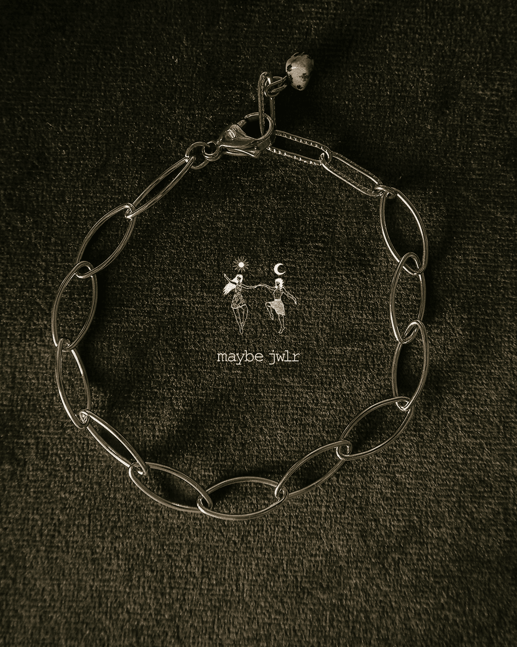 Bransoletka srebrny łańcuch duże oczka