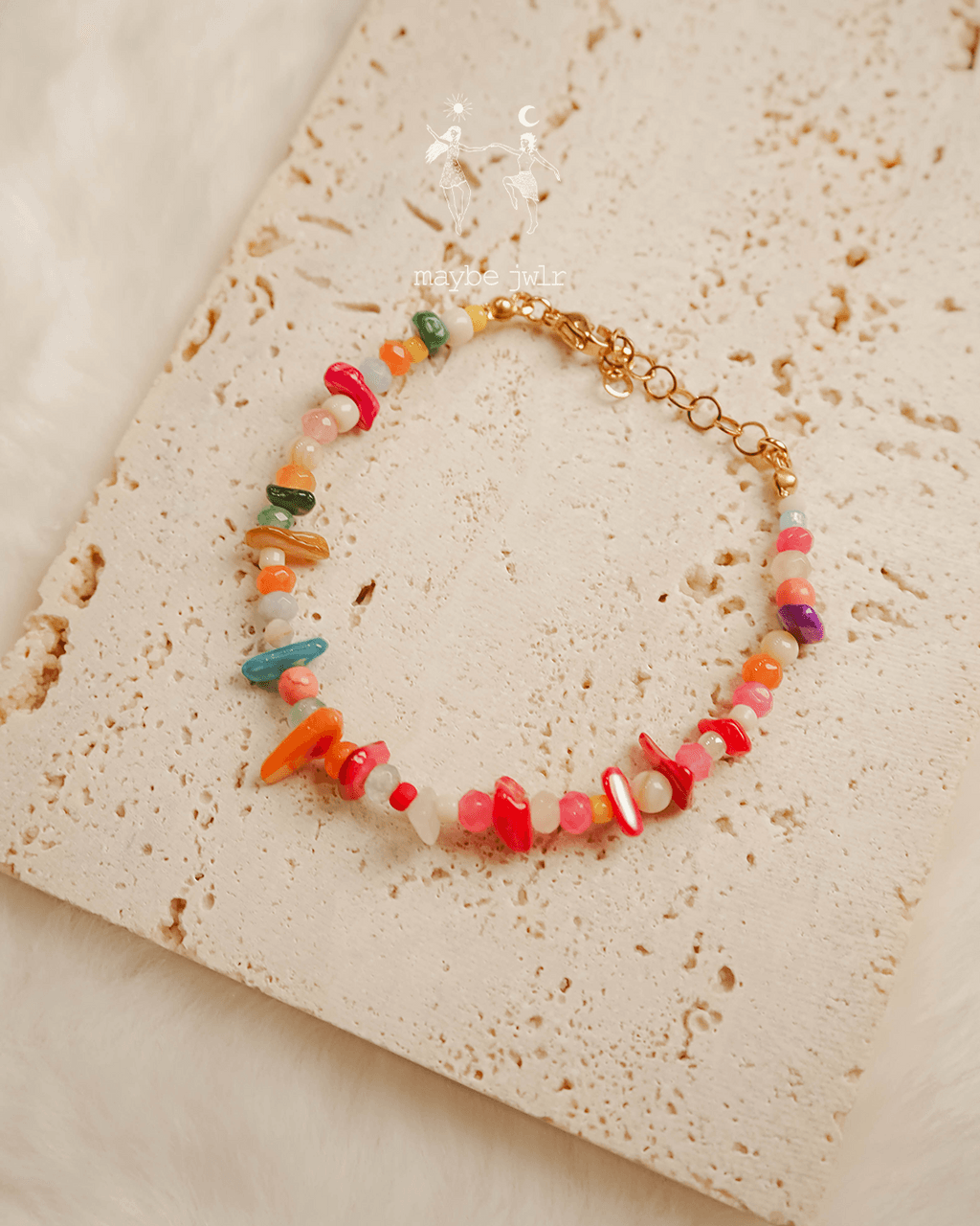 Bransoletka z nieregularnych kamieni   