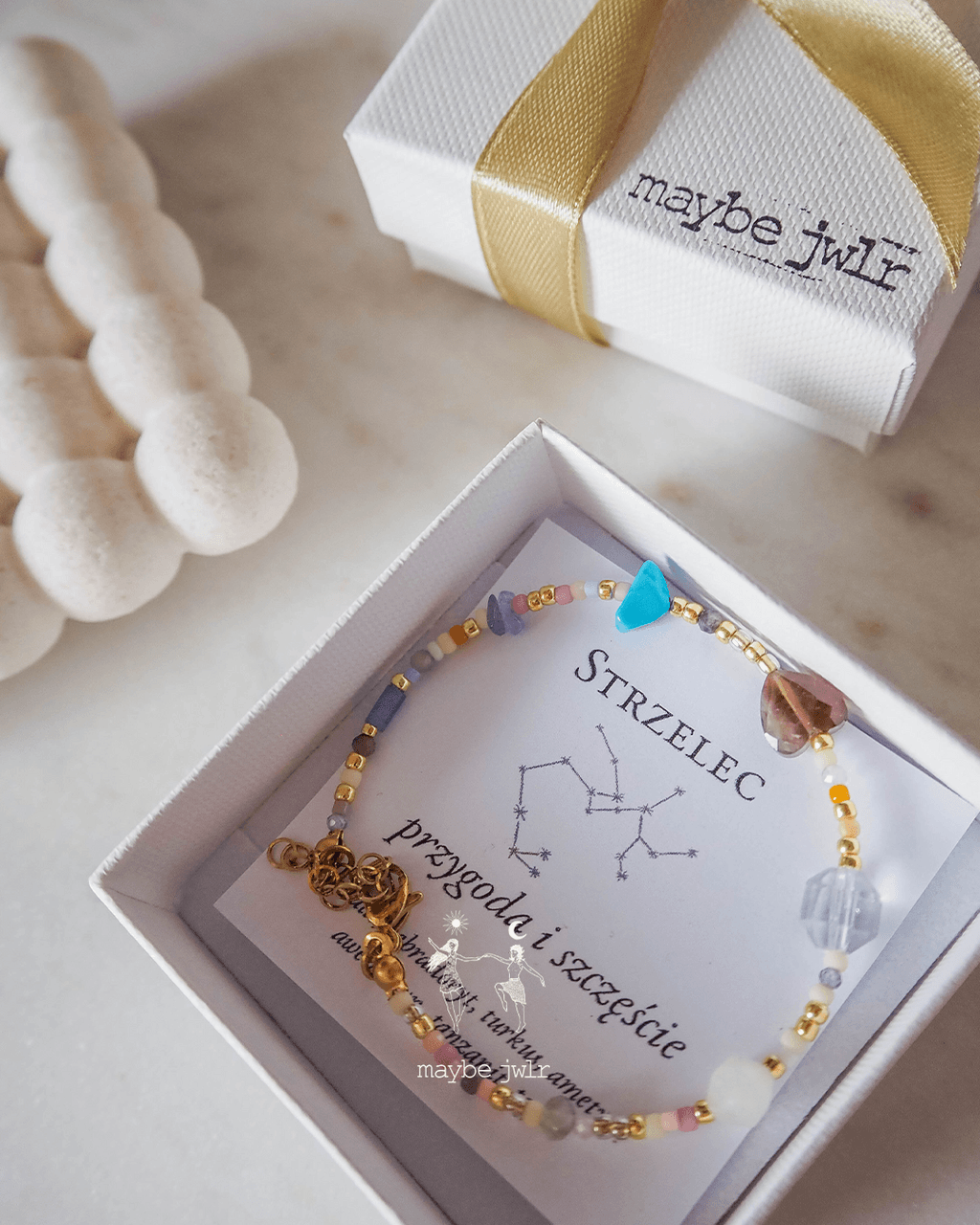 Bransoletka Zodiakalna z Naturalnych Kamieni Strzelec