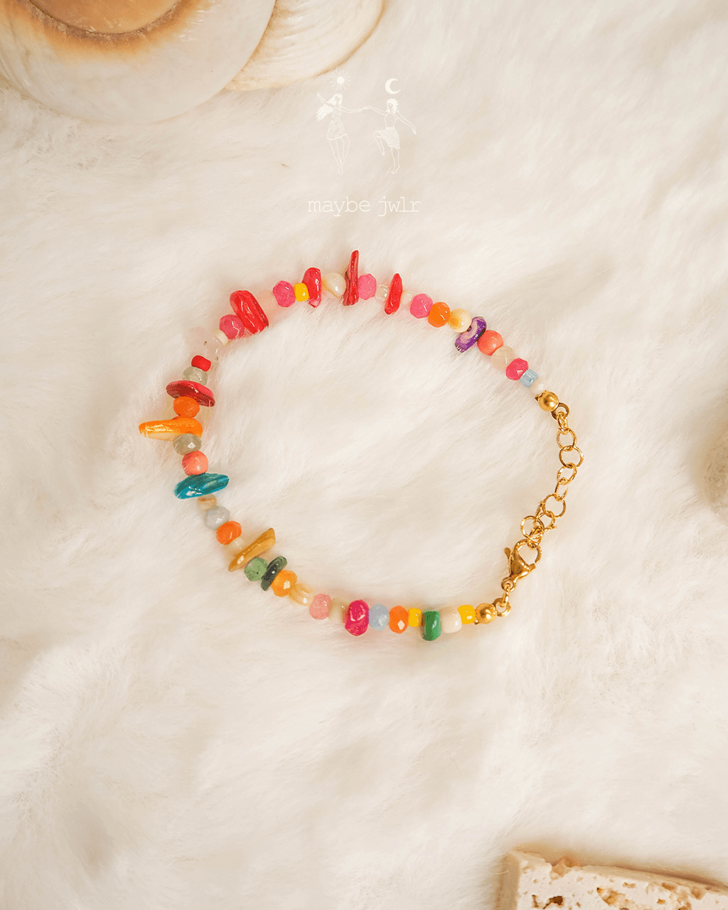 Bransoletka z nieregularnych kamieni   