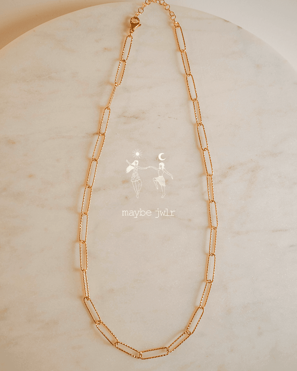 Łańcuch na szyję typu spinacz karbowany