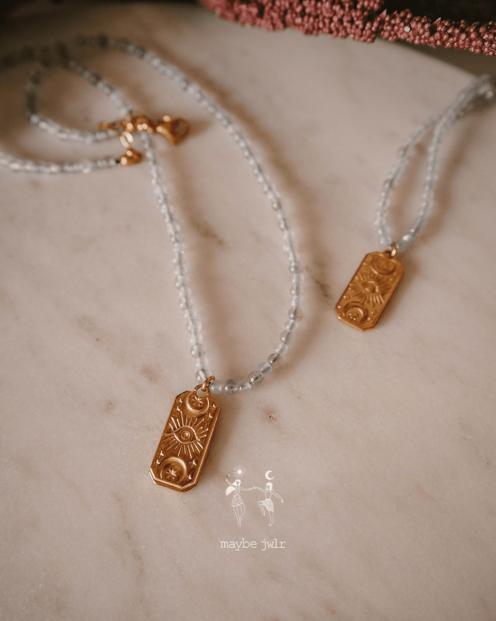 Naszyjnik Zorza Polarna z labradorytu