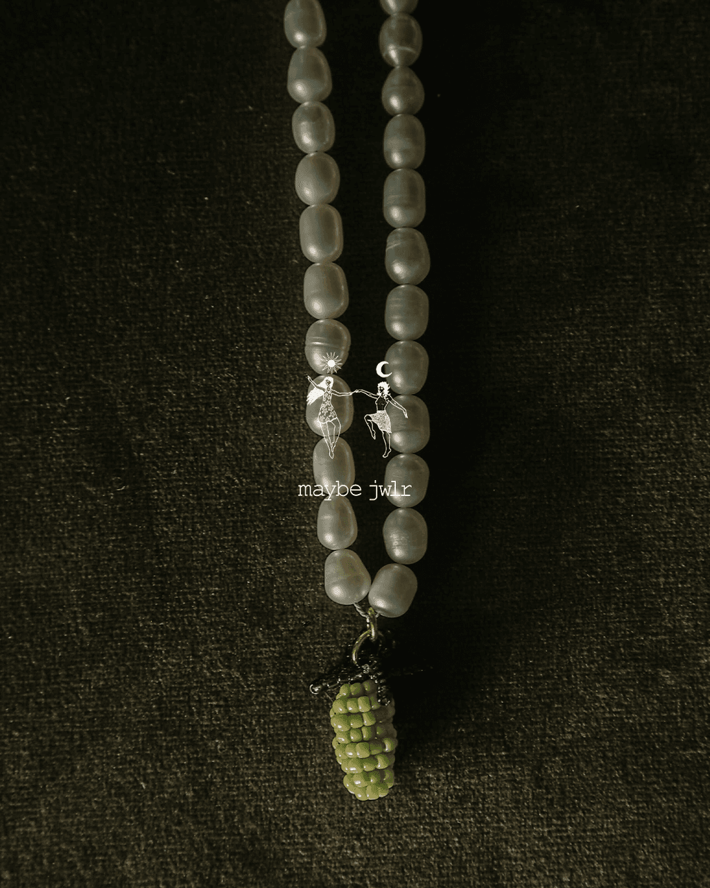  Naszyjnik Winogrono z pereł i koralików