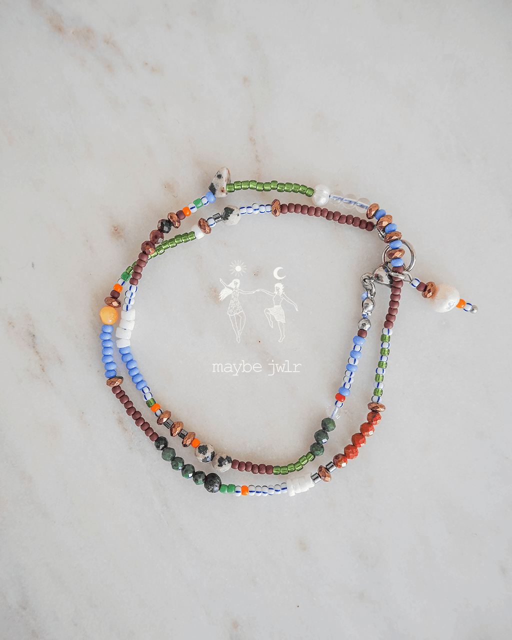 Kolorowy naszyjnik z kamieni naturalnych boho