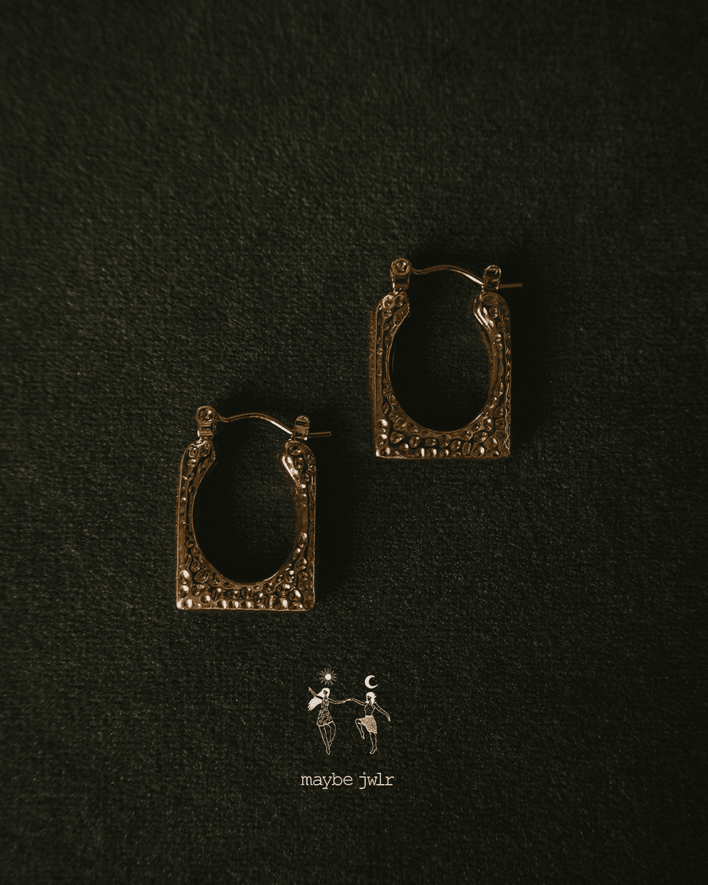 Kolczyki pozłacane Statement Hoops