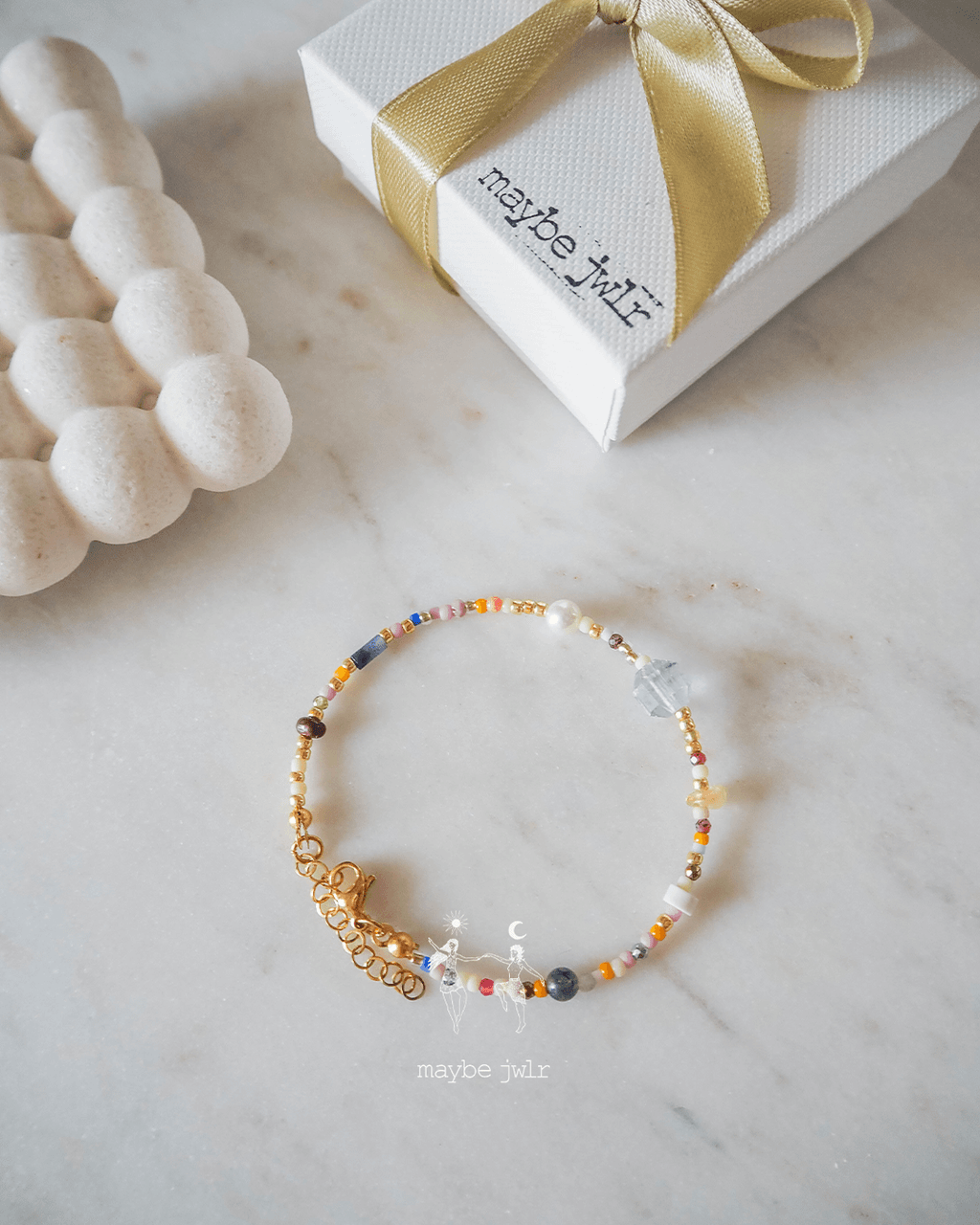 Bransoletka Zodiakalna z Naturalnych Kamieni Bliźnięta