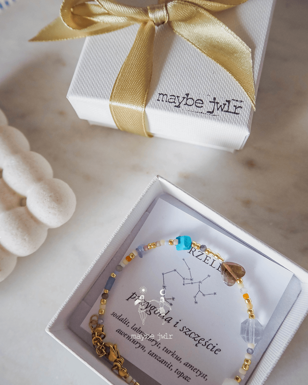 Bransoletka Zodiakalna z Naturalnych Kamieni Strzelec